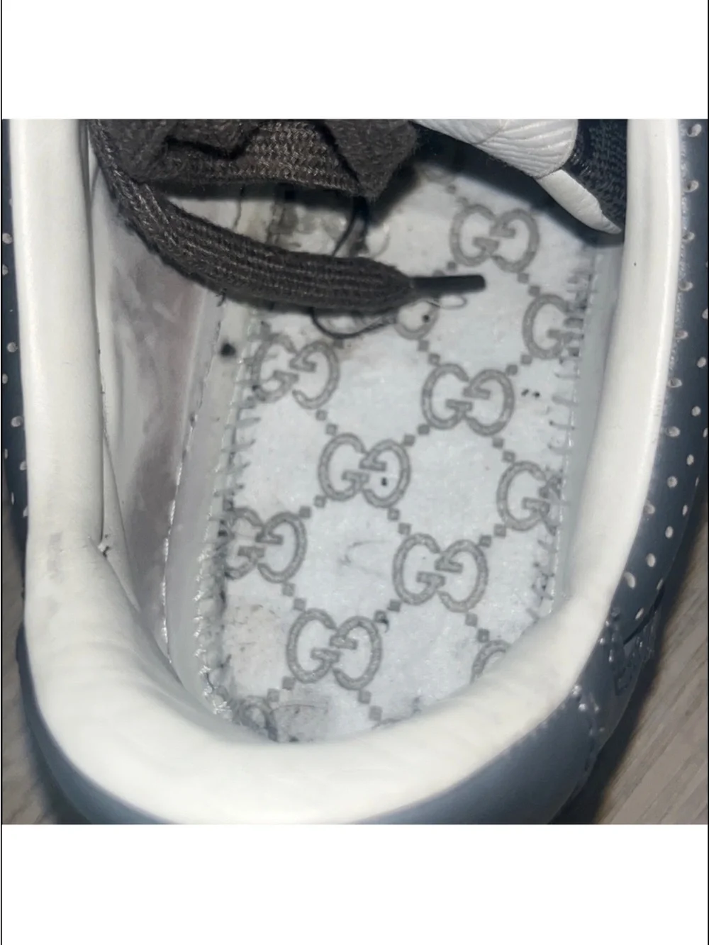 Gucci Men's Charcoal Gray GG Monogram Low-Top Sneakers